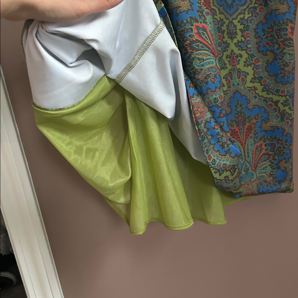 Gretchen Scott Scorching Hot Dress Passion Paisley Mock Neckline Pockets Size L - Picture 11 of 15